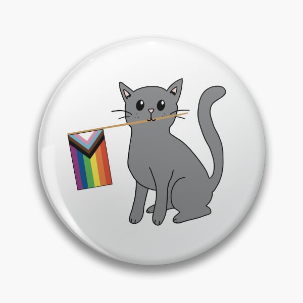 Item preview, Cat with Progress Pride Flag designed and sold by Miranda-Grace.