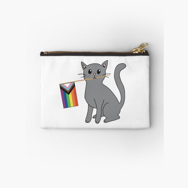 Item preview, Cat with Progress Pride Flag designed and sold by Miranda-Grace.