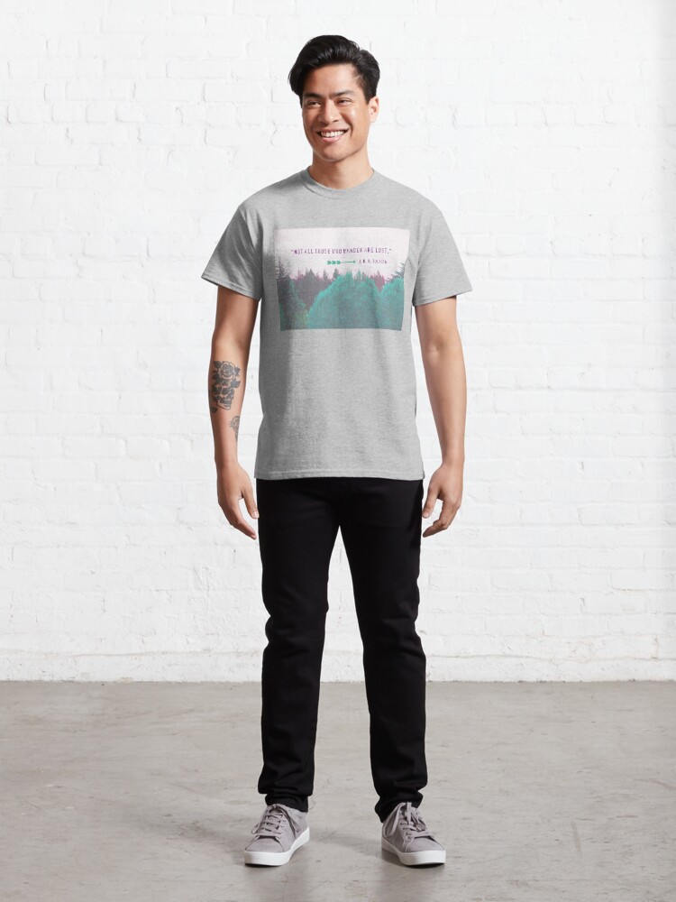 Alternate view of "Dreamland Forest" - Woodland Purple Teal Woods Dreamy Dream Evergreen Trees Into the Wild Classic T-Shirt