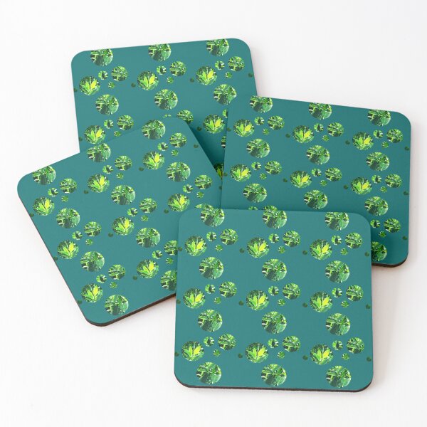 Item preview, Emerald green leaf pattern | Emerald green botanic design designed and sold by lausn.
