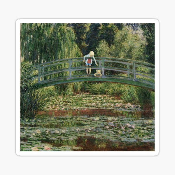 Winnie-The-Pooh in Monet’s garden Sticker