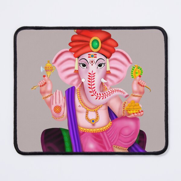 Item preview, Lord Ganesh with Mouse Ganpati Vinayaka Hindu God designed and sold by tanabe.