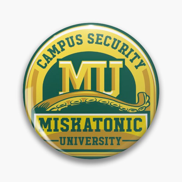 Artikelvorschau, Miskatonic University – Campus-Sicherheitsabzeichen entworfen und verkauft von GrayJams.