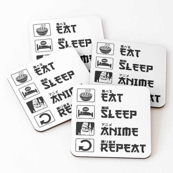 Item preview, Eat Sleep Anime Repeat designed and sold by MangaMolly.