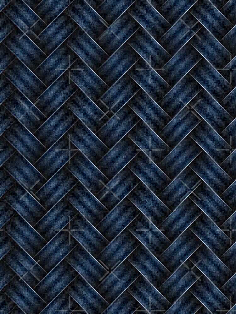 Thumbnail 4 of 4, iPhone Case, Weaving Pattern In Blue Color designed and sold by risingrocket.
