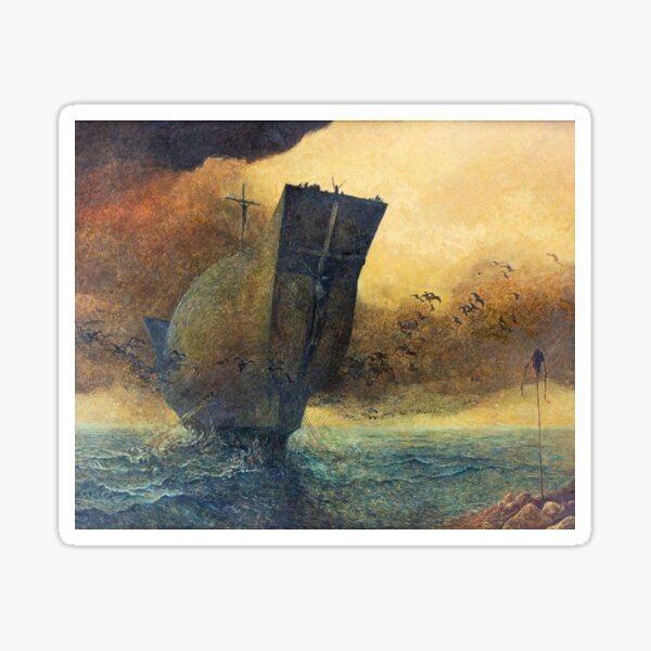 Item preview, Untitled (Ship), by Zdzisław Beksiński designed and sold by JustContemplate.