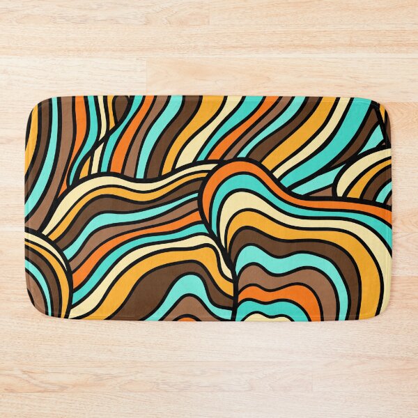 Item preview, Boho Rainbow Lava Abstract Waves designed and sold by deepgoa.