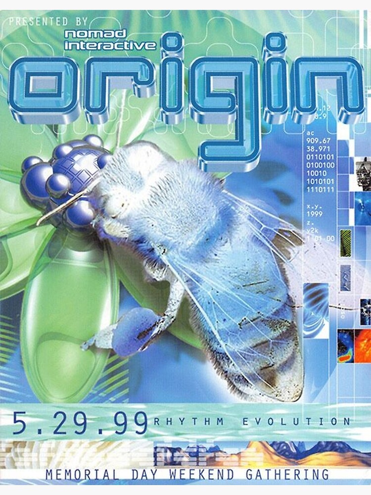 Disover cyber y2k/90s origin rave poster Premium Matte Vertical Poster