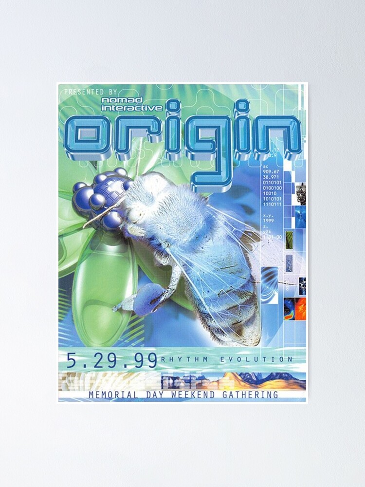 cyber y2k/90s rave poster Art Print for Sale by maya b