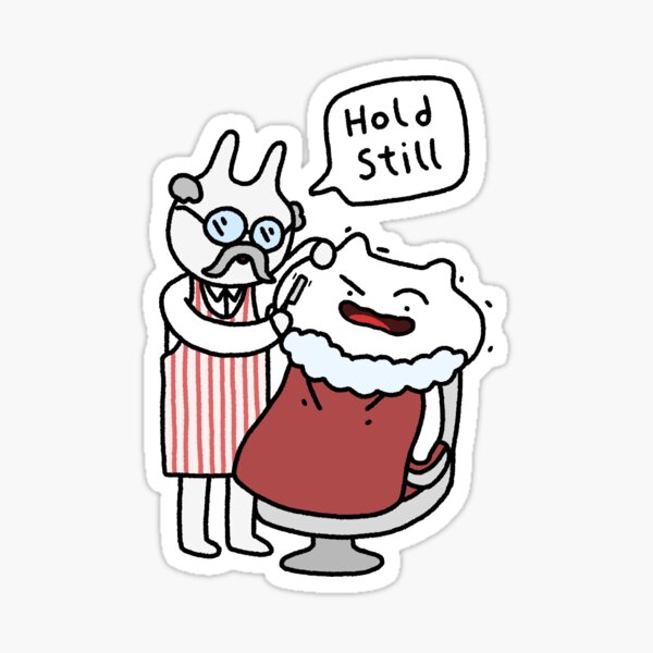 Shaky Shave at the Barbershop Sticker