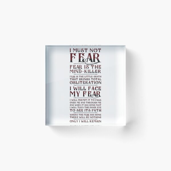 Item preview, Litany Against Fear v2 designed and sold by MiterSilocs.