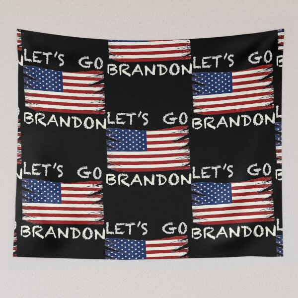 Item preview, Let's Go Brandon Tee Conservative Anti Liberal US Flag designed and sold by Bernard Bouvet.