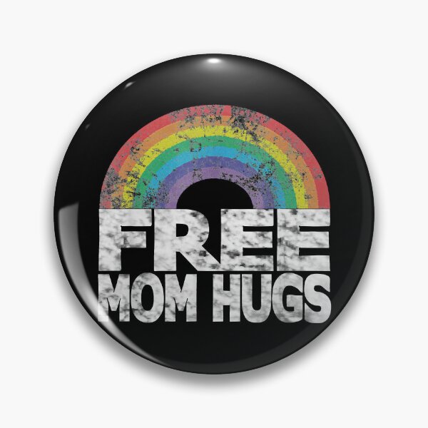 Item preview, Vintage Free mom hugs rainbow gray pride LGBT funny gifts designed and sold by Bernard Bouvet.