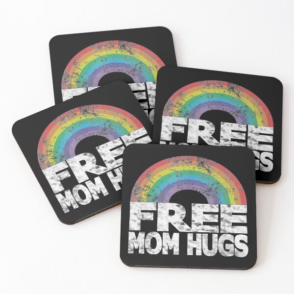 Item preview, Vintage Free mom hugs rainbow gray pride LGBT funny gifts designed and sold by Bernard Bouvet.