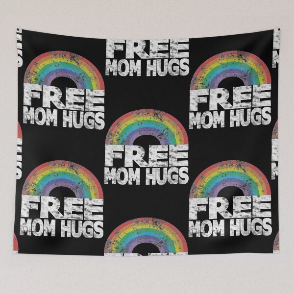 Item preview, Vintage Free mom hugs rainbow gray pride LGBT funny gifts designed and sold by Bernard Bouvet.