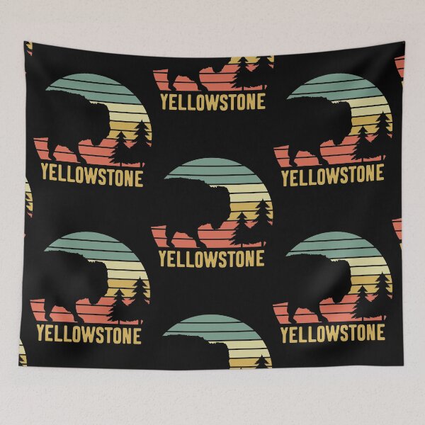 Item preview, Yellowstone National Park Bison Vintage Buffalo Retro designed and sold by Bernard Bouvet.
