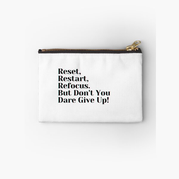 Item preview, Reset, Restart, Refocus. But Don't You Dare Give Up! designed and sold by PostiveText.