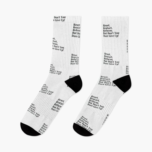 Item preview, Reset, Restart, Refocus. But Don't You Dare Give Up! designed and sold by PostiveText.