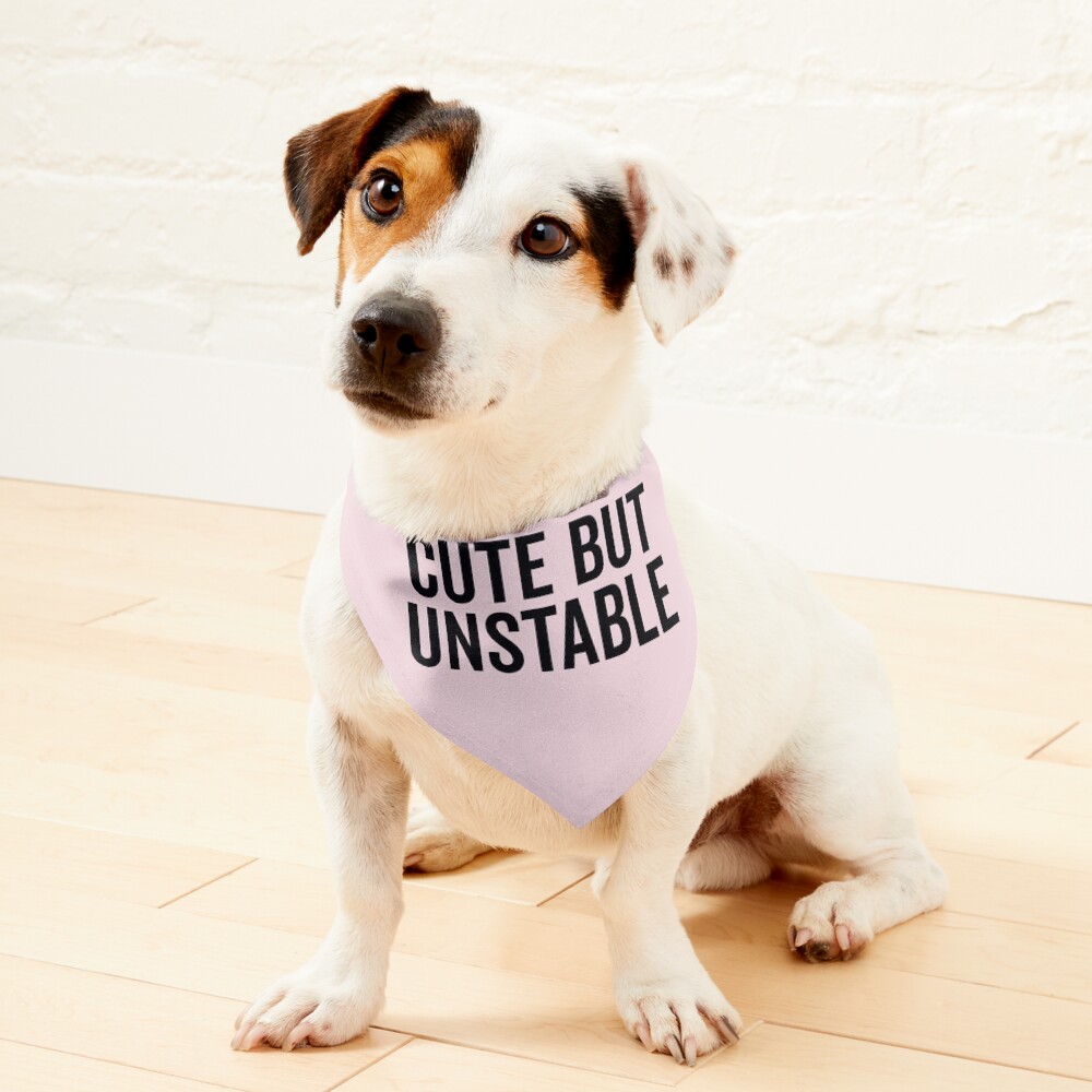 Cute But Unstable Funny Quote Pet Bandana