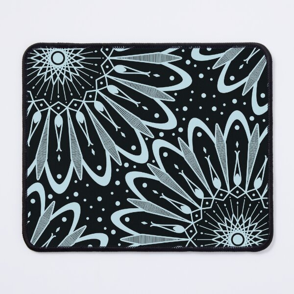 Item preview, Light Turquoise Mandalas on Black designed and sold by humnoo.