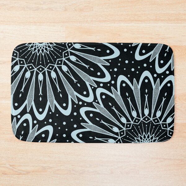 Item preview, Light Turquoise Mandalas on Black designed and sold by humnoo.