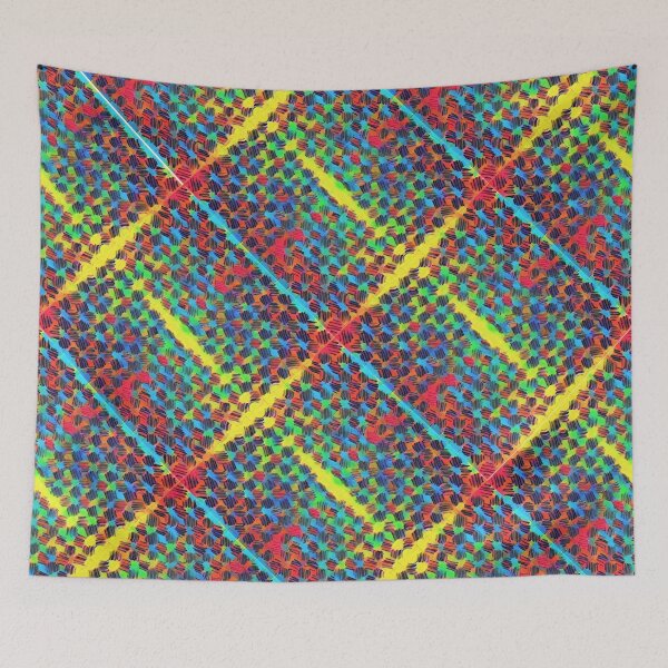 Item preview, Rainbow Diamond Cross Hatching Seamless Pattern  designed and sold by Designs By YL.