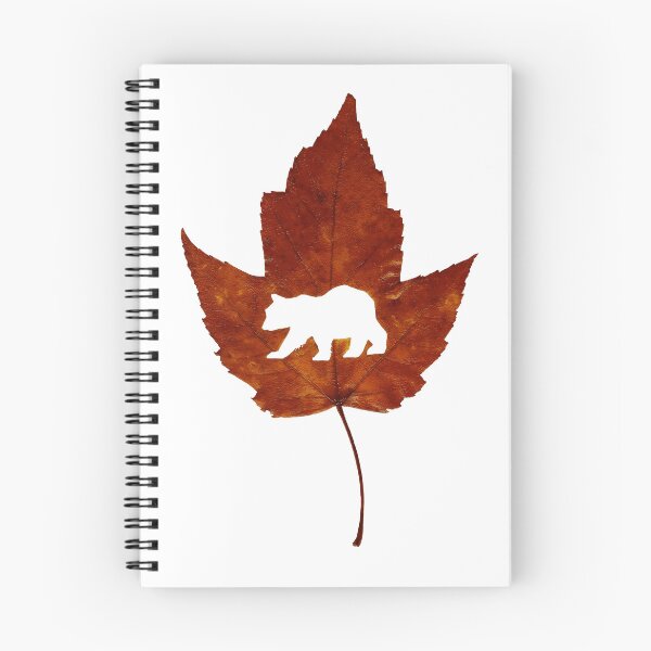 Item preview, Bear Cut-Out on a Real Canadian Autumn Leaf designed and sold by Spammabelle.