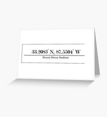 Bryant-Denny Stadium, University of Alabama Greeting Card