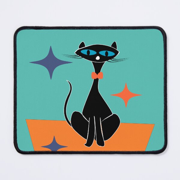 Item preview, Atomic Cat Sitting on a Mat designed and sold by LisWilliams.