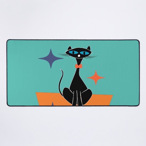 Item preview, Atomic Cat Sitting on a Mat designed and sold by LisWilliams.