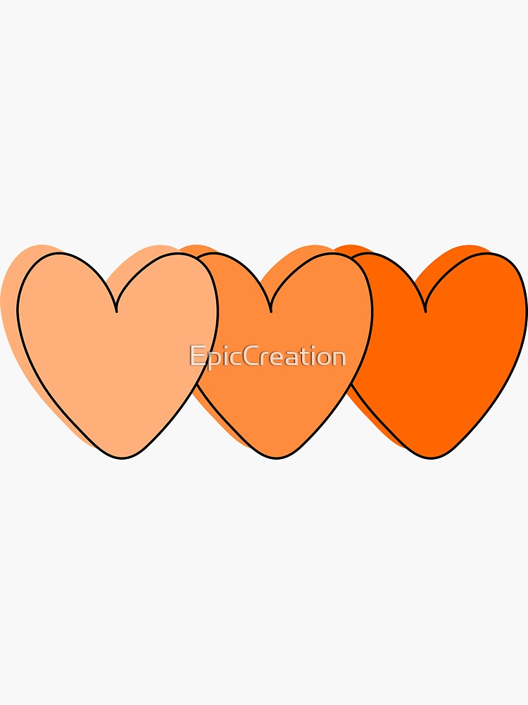 Aesthetic Vsco Orange Sticker Pack Sticker for Sale by EpicCreation