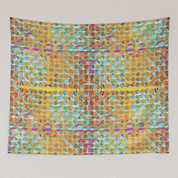 Item preview, Colorful Cross Hatching Seamless Pattern Quilt designed and sold by Designs By YL.