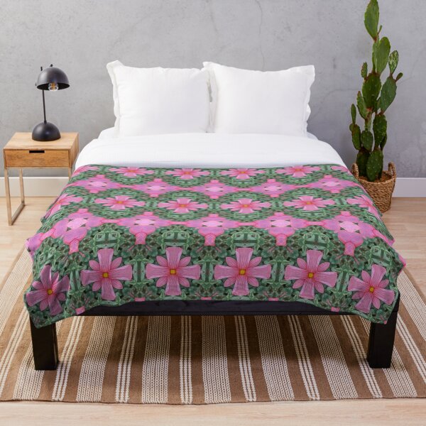 Aperçu de l'œuvre Oxalis Obtusa 1.9 - Motif unique rose et vert créée et vendue par FRLF.