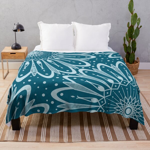 Item preview, Light Turquoise Mandalas on Teal designed and sold by humnoo.