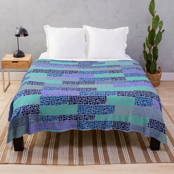 Item preview, Blue Gray Bricks Abstract Pattern designed and sold by AlinaSCorner.