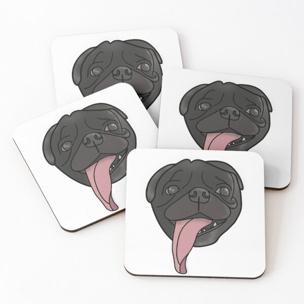 Item preview, Black Pug With Tounge out designed and sold by ricecakezz.