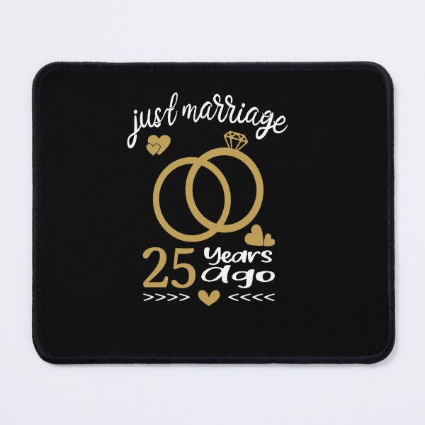 Item preview, JUST MARRIED 25 YEARS AGO FUNNY COUPLE WEDDING ANNIVERSARY designed and sold by sobriowslen.