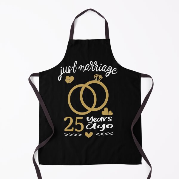 Item preview, JUST MARRIED 25 YEARS AGO FUNNY COUPLE WEDDING ANNIVERSARY designed and sold by sobriowslen.