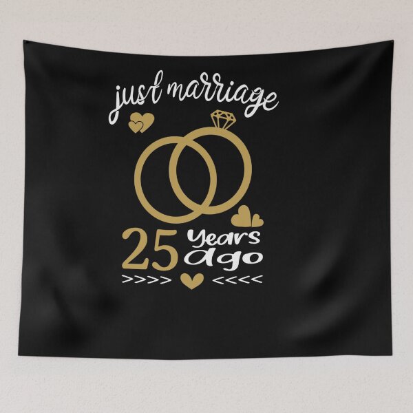 Item preview, JUST MARRIED 25 YEARS AGO FUNNY COUPLE WEDDING ANNIVERSARY designed and sold by sobriowslen.