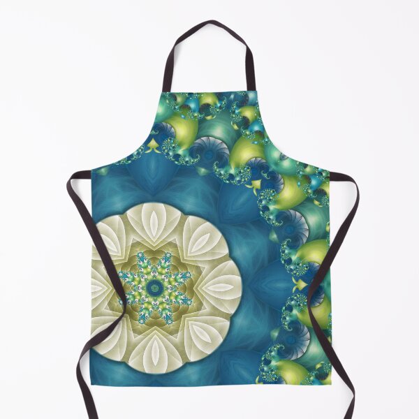 Item preview, Poseidons Rest Mandala in Blue, Green, Turquoise, Lime and White designed and sold by Kelly Dietrich Mandala & Fractal Art.