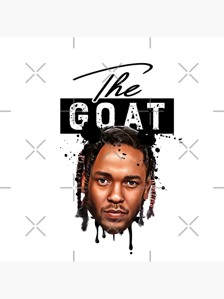 K Dot The Rap Goat Hip Hop Illustration Portrait Black ©music