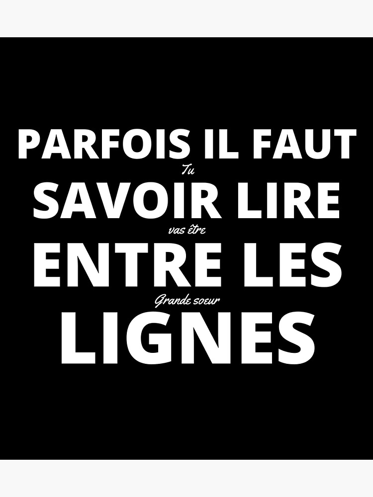 Poster grande soeur humour grande soeur