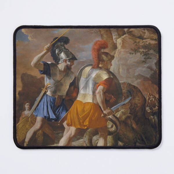 Item preview, The Companions of Rinaldo | Nicolas Poussin | 1633 Renaissance Crusade Art designed and sold by CJET.