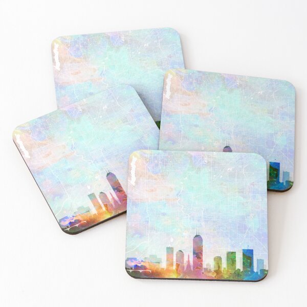 Item preview, Indianapolis Skyline & Map Watercolor Print by Zouzounio Art designed and sold by zouzounioart.