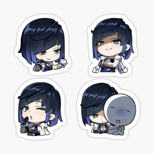 Item preview, Yelan 2nd Genshin Impact Chibi Stickers Set designed and sold by dudu-inpajamas.