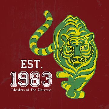 Artwork thumbnail, MOTU Battle Cat He-man Cringer 1983 Tiger Green Yellow Stripes Cartoon Action Figure 80s Baby BEST FOR SMALL POUCHES by CanisPicta