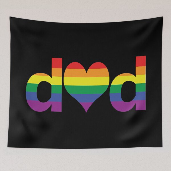 Item preview, Pride Dad Heart Rainbow Stripes designed and sold by ellenhenry.