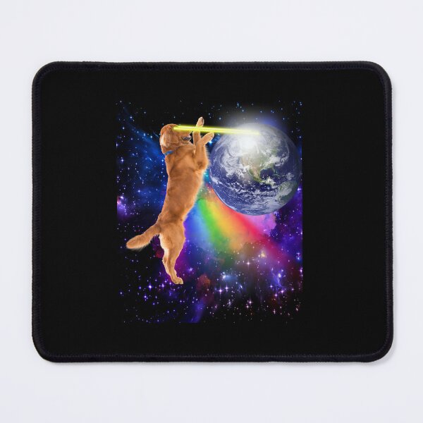 Item preview, Space Dog Laser Eyes Rainbow Funny Meme Dog designed and sold by AlexaTees.