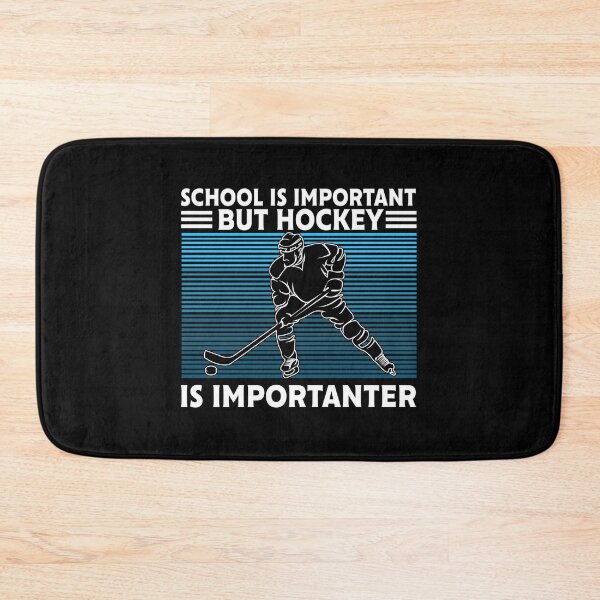 Item preview, La escuela vintage es importante pero el hockey es más importante Pegatina designed and sold by ximenagene.