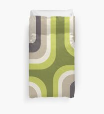 Mid Century Square - Green Duvet Cover